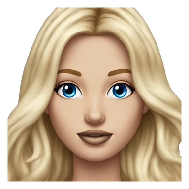 Realistic victoria secret model blonde blue eyes  sticker