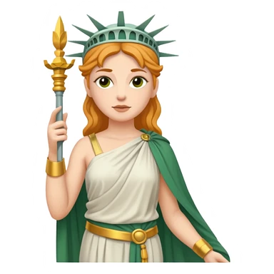 Une femme païen celtique en style statue de la liberté sticker