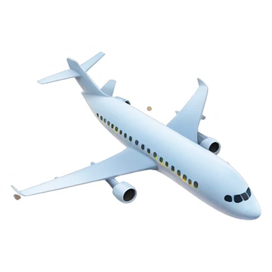 Plane with city lights below sticker