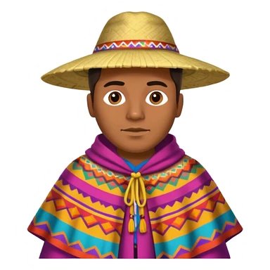 Peruano con poncho peruano De cabeza a pies sticker