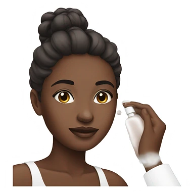 Girl doing skincare sticker