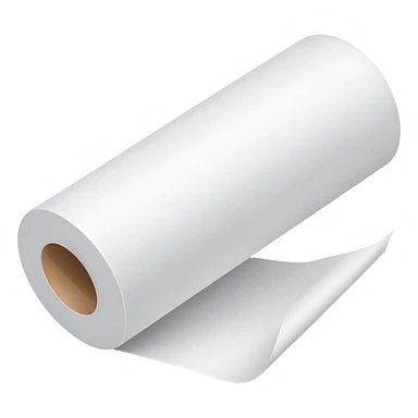 white paper roll sticker