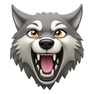 female wolf growling sticker