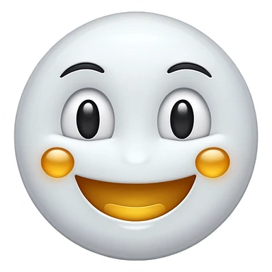 glitter white emoji smile sticker