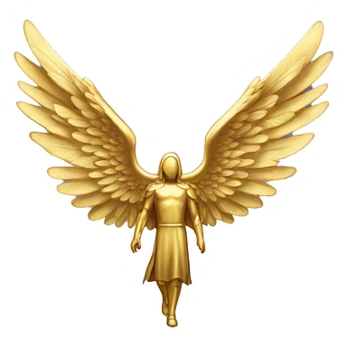 golden wings of the archangel sticker