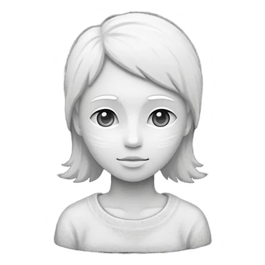 white chalk silhouette drawing sticker