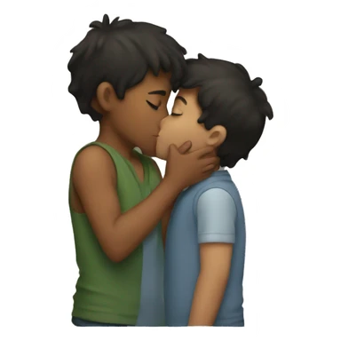boys kissing  sticker