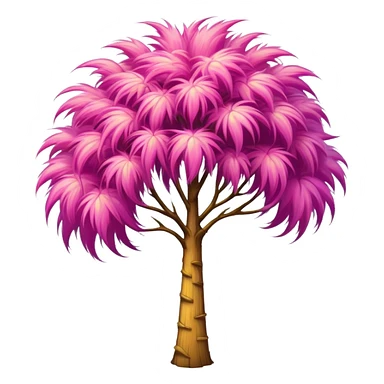 colorful fluffy Truffula tree from The Lorax with bright tuft on top and tall thin trunk sticker