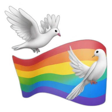 Israel flag and rainbow dove of peace sticker