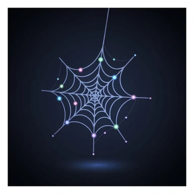 goth spiderweb, cute, expressive, minimal sticker