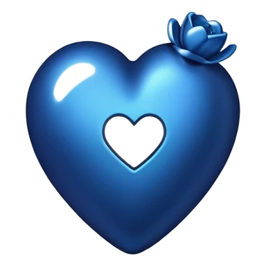 Just a simple heart bud the dark metalic blue sticker
