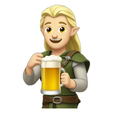 Legolas qui boit une bière sticker