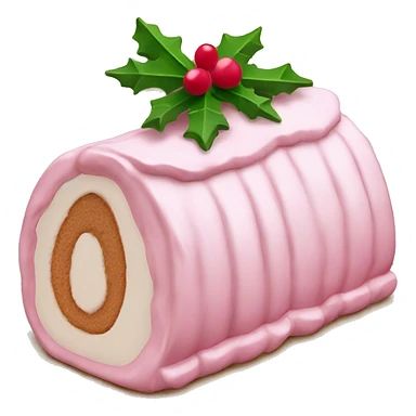 light pink Yule log cake sticker