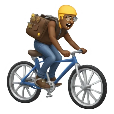 Create a crypto bro riding the bike et was using  sticker