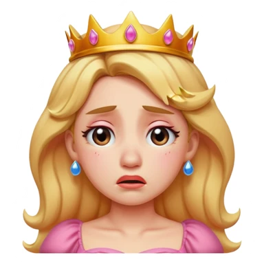 Crying princess peach sticker