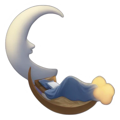 night with moon sticker