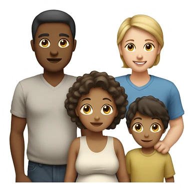 Family;light-brown-haired-pregnant-mother, black-haired-dad, light-brown-haired-boy sticker