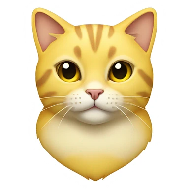  Cat bright yellow and beige in color with bright colors on the belly and muzzles of the body. sticker