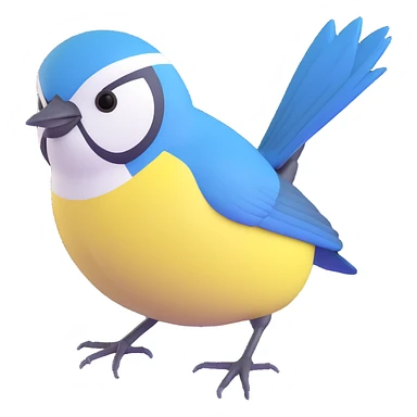 Eurasian blue tit bird sticker
