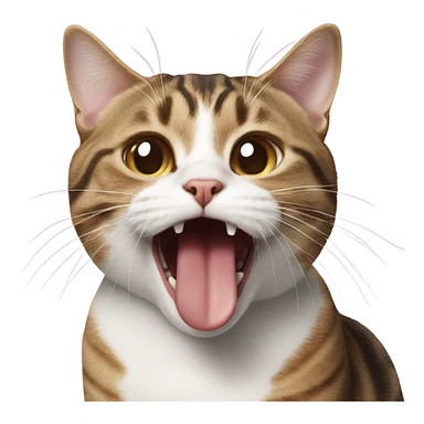 Cat emoji sticking tongue out sticker