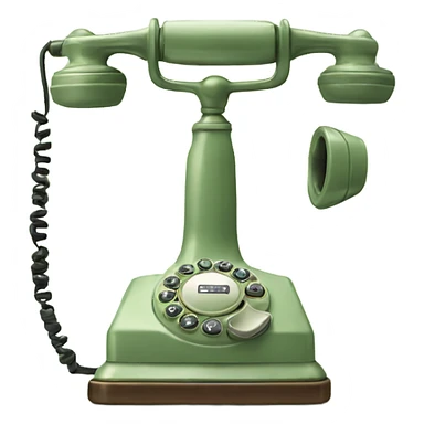 Sage Green vintage phone sticker