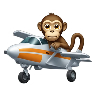 monkey do a maintenance to an aircraft sticker