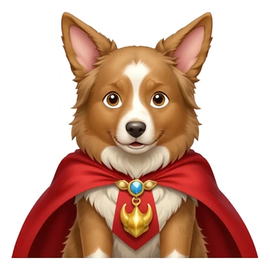 A autralian sheperd with a unicorn and a cape sticker