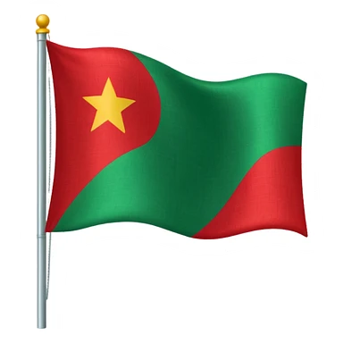 Una bandera roja y verde abajo sticker