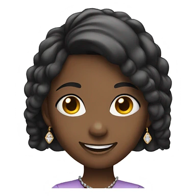 smiling girl with jewelry sticker