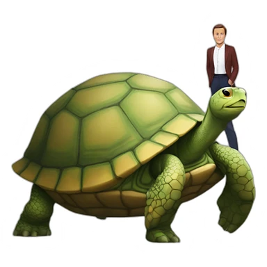 Macron sur une tortue sticker