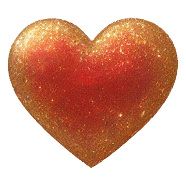 glittery heart sticker