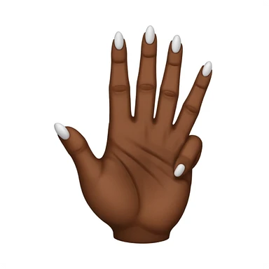 Black middle finger with 10 fingers sticker