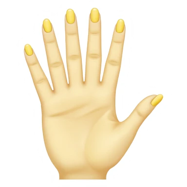 yellow hands holding up 3 fingers sticker