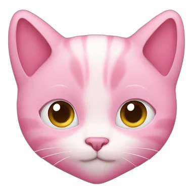 pink cat heart sticker
