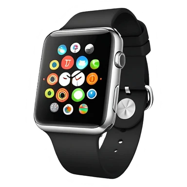 black apple watch sticker