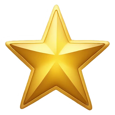 half golden star sticker