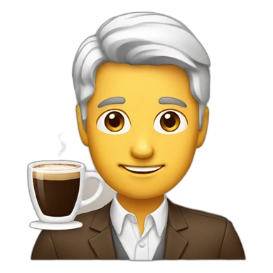 Diseñador con café sticker