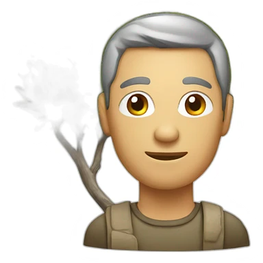 man with olive tree sticker