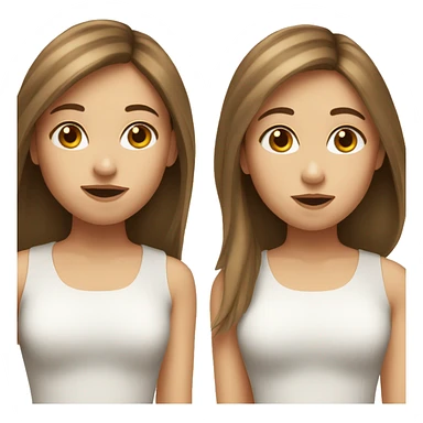 white girl brown straight hair blowing a kiss sticker