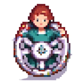 driver holding a steering wheel sticker