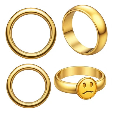 gold rings sticker
