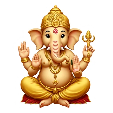 a ganesh sticker classic out lines and peancle art sticker