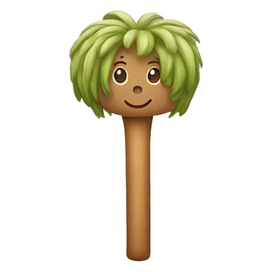 Curvy wooden stick sticker