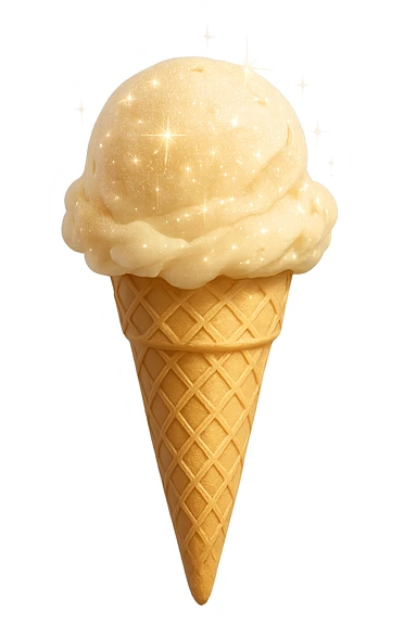 sparkling ice cream, elegant and modern sticker