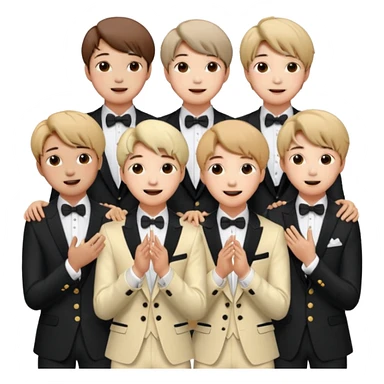 BTS cantando sticker