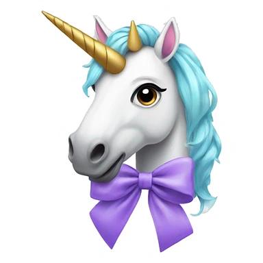Unicorn with a bow sticker