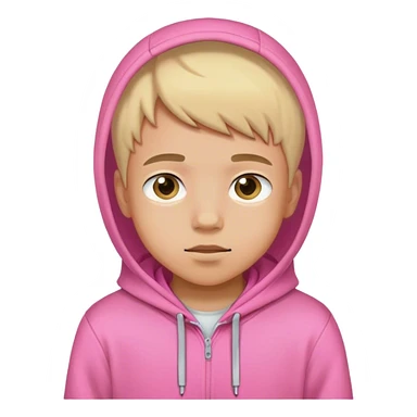Boy with pink hoodie sticker