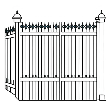 decorative iron fence sticker