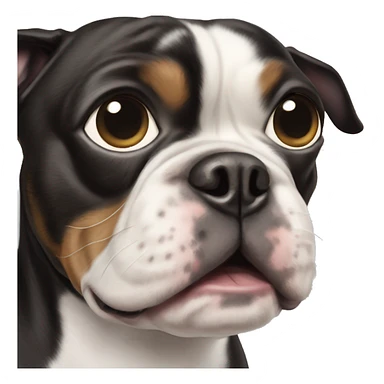 boston terrier cross eyed sticker