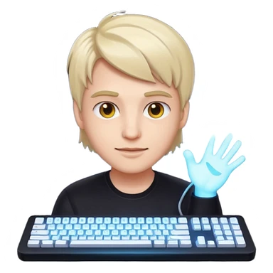 Streamer with glowing keyboard












 sticker